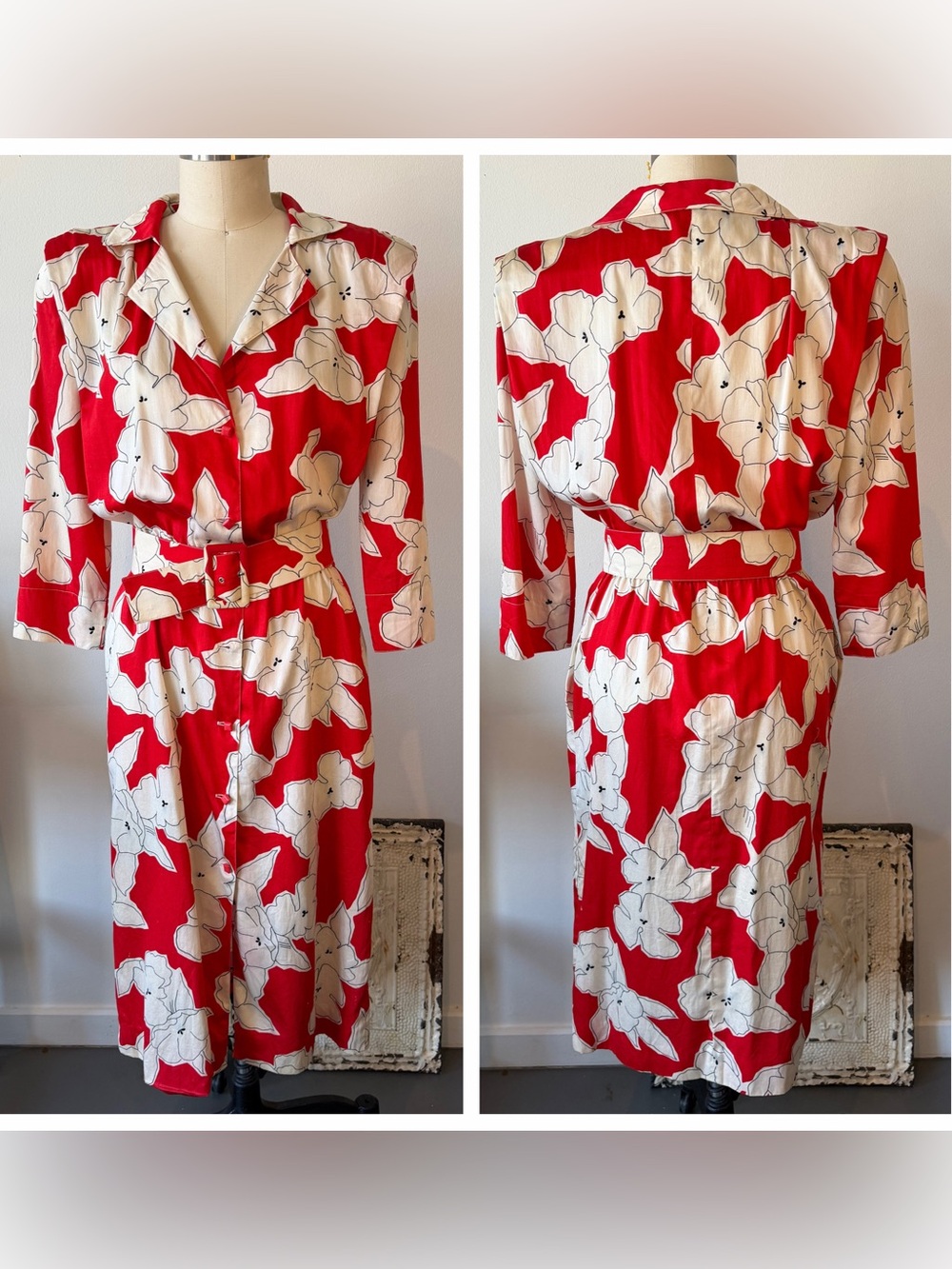 Vintage Courreges Paris Belted Dress